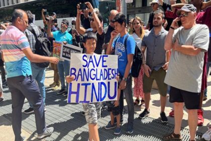 Canada Demonstration in Toronto against violence against Hindus in Bangladesh demanding justice for victims