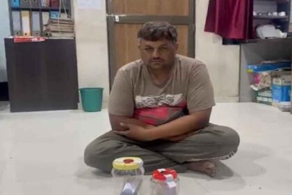 He was caught dealing drugs in a school van in Bharuch