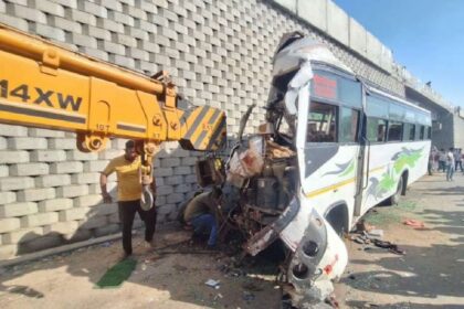 A terrible accident occurred in Rajasthan when a bus collided with a bridge more than 10 dead89