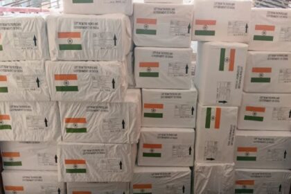 India extended a helping hand to war torn Lebanon sending 33 tonnes of relief material