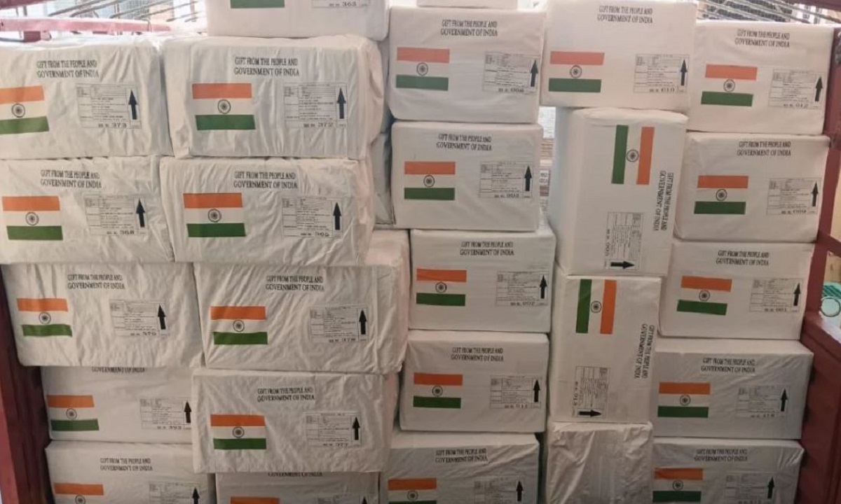 India extended a helping hand to war torn Lebanon sending 33 tonnes of relief material